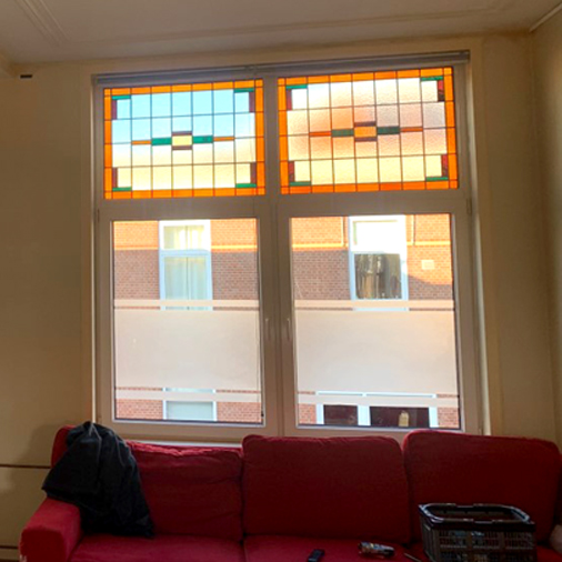 glas in lood paneel raam solderen van het lood Den Haag ’s-Gravenhage en omgeving